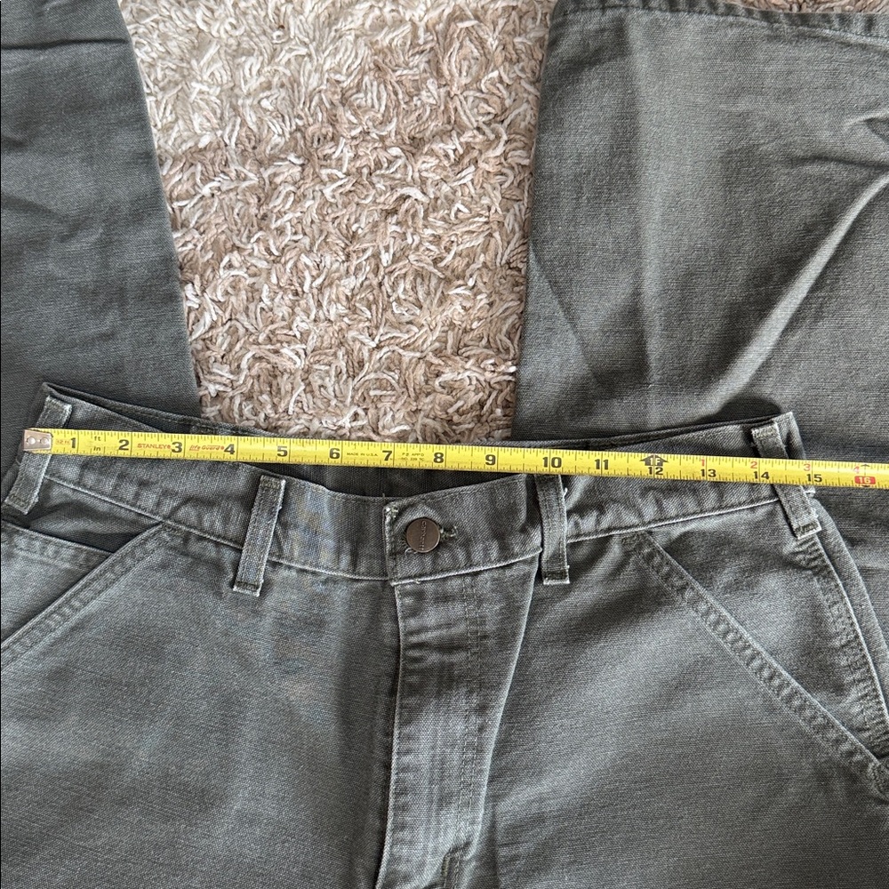 Carhartt Original Dungaree fit 32x32 💯 cotton. Green - Picture 8 of 10